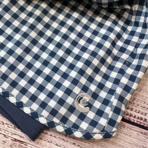 Johnny Was Calme Blue White Gingham Plaid Shorts - Picture 3 of 8